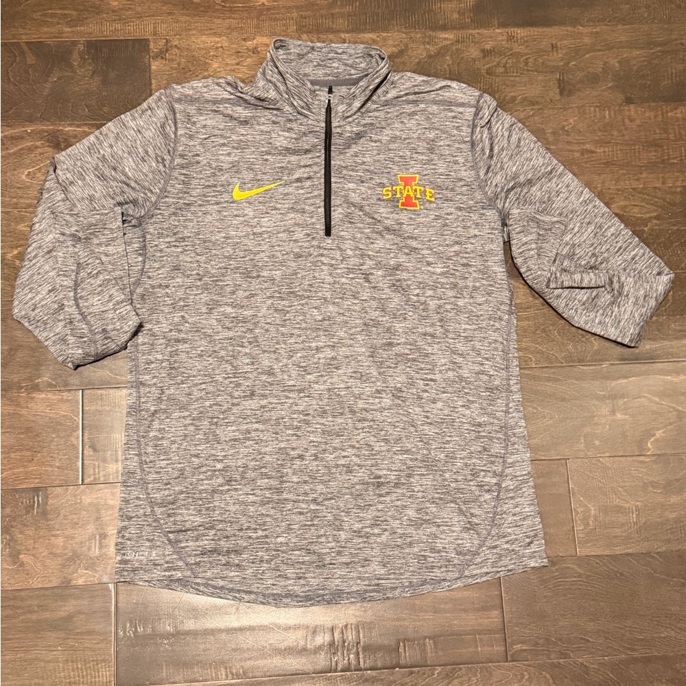 Nike Heather Gray Iowa State Quarter-Zip Pullover